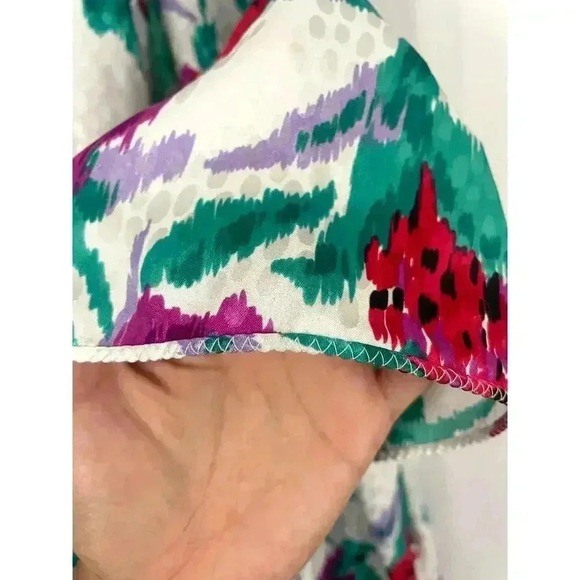 VTG Neiman Marcus Floral Nightgown Robe Set MEDIUM - Mary McFadden Women's - Picture 5 of 13